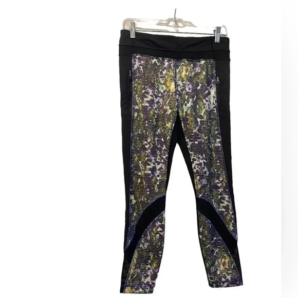 Lululemon Inspire Tights II Full-On Luxtreme (mesh) Floral Sport Sz 8 - Picture 3 of 10